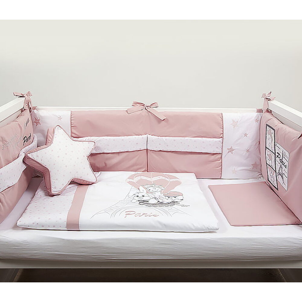 Deksi posteljina "Tri drugara u Parizu", pink