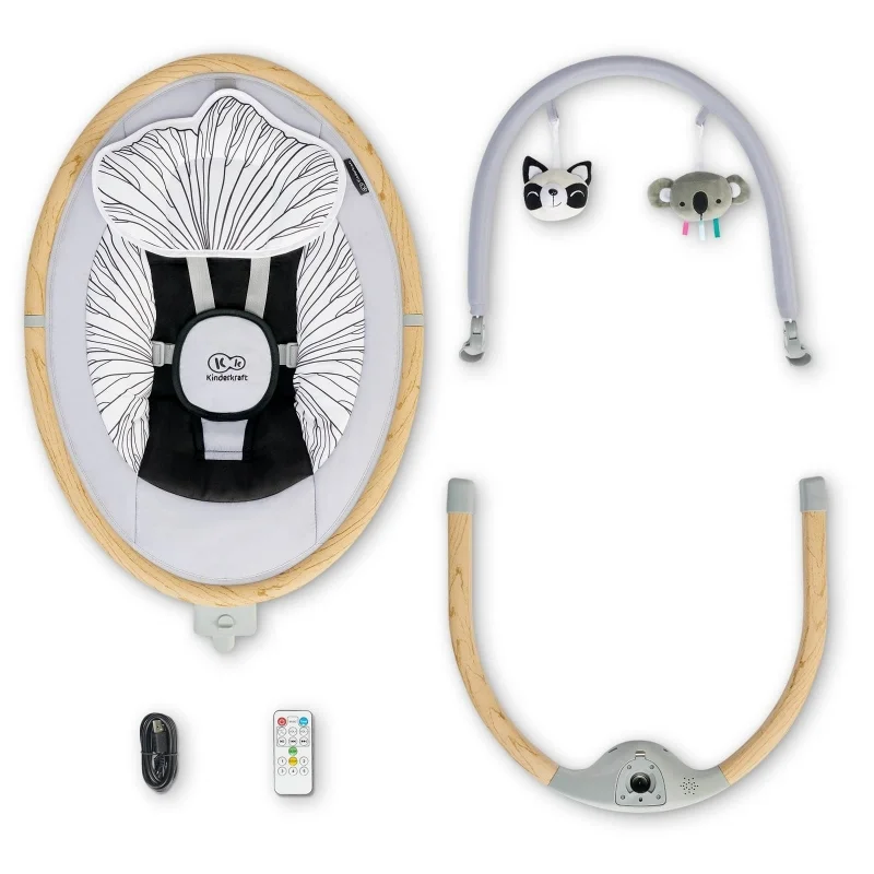 KINDERKRAFT STOLICA ZA LJULJANJE LUMI WOODEN
