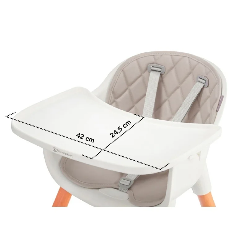 KINDERKRAFT STOLICA ZA HRANJENJE 2U1 SIENNA GREY