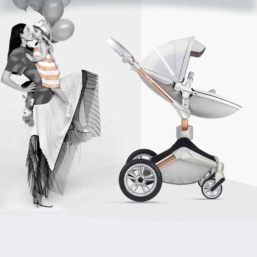 KOLICA HOT MOM GREY 2U1 (sportsko sediste+korpa)