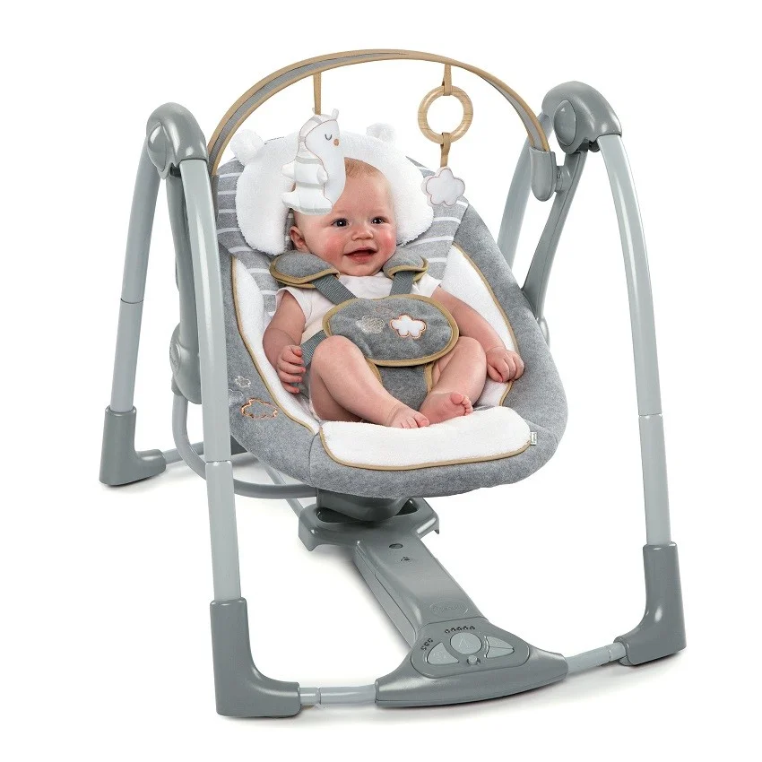 KIDS II Ingenuity Ljuljaska Boutique Collection Swing 'n Go Portable - Bella Teddy 11023