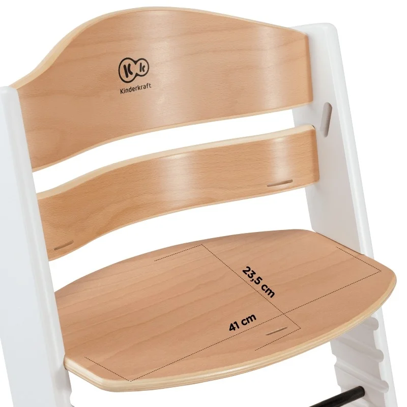KINDERKRAFT STOLICA ZA HRANJENJE 2U1 ENOCK NATUR+WHITE
