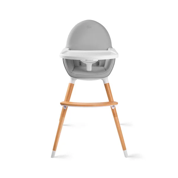 KINDERKRAFT HIGH STOLICA ZA HRANJENJE 2U1 FINI GREY