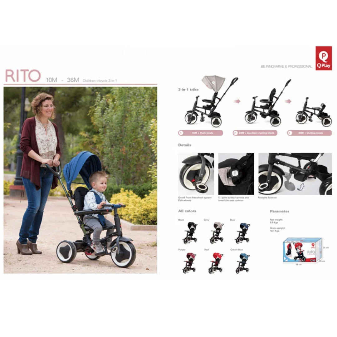 Tricikli Rito 3u1 Purple