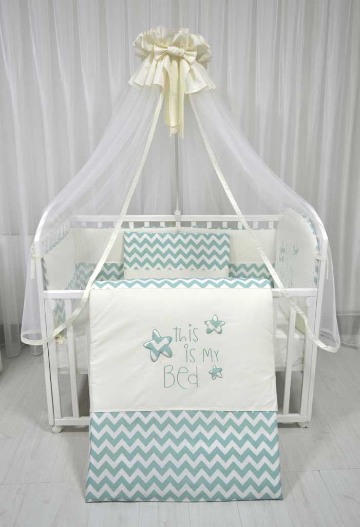 Posteljina za bebe "THIS IS MY BED"-zelena