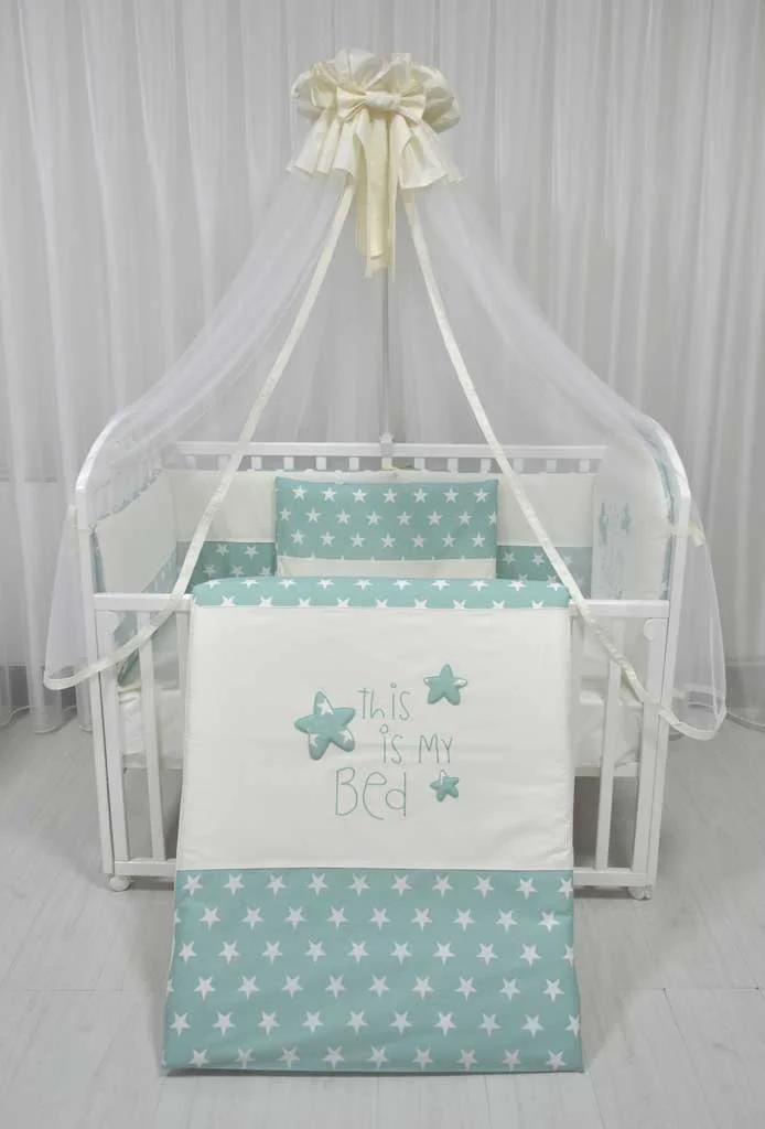 Posteljina za bebe "THIS IS MY BED"-zelena