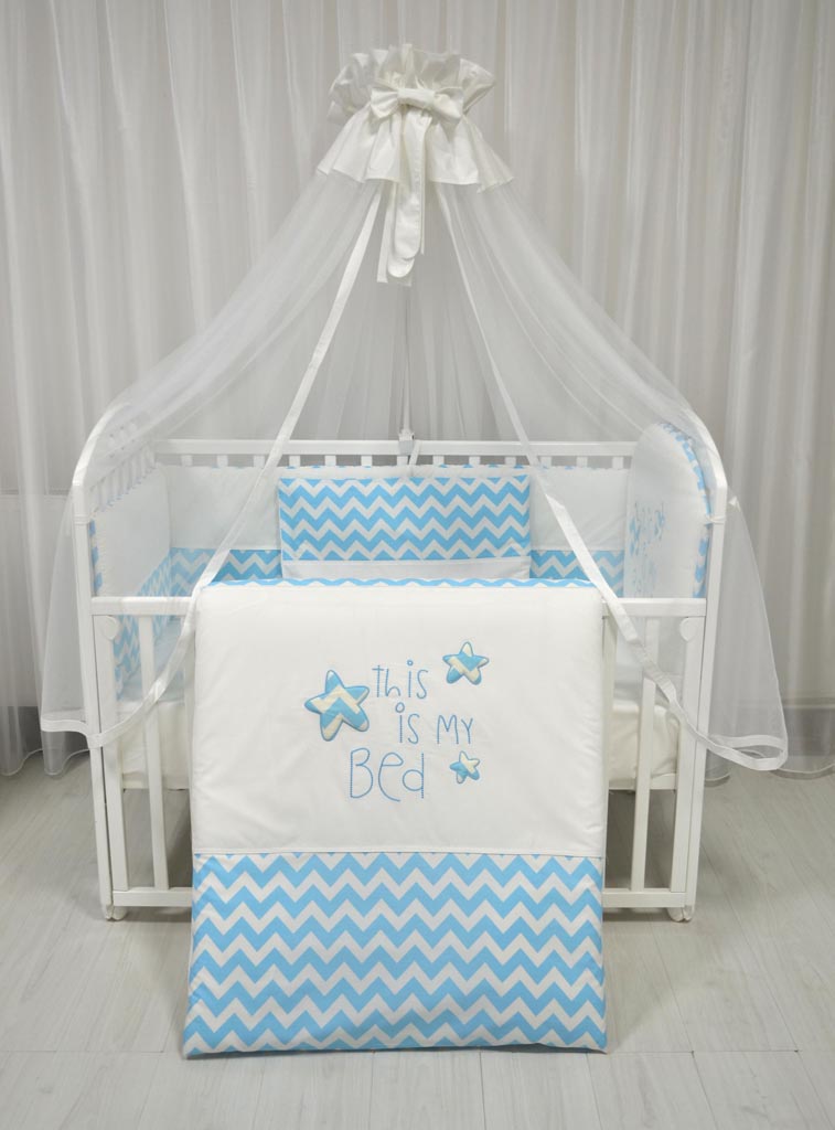 Posteljina za bebe "THIS IS MY BED"-plava