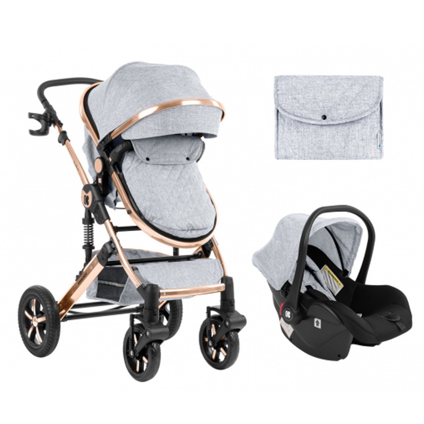 Kikka Boo Darling Kolica Za Bebe 3u1 Light Grey - Trijumf Kids