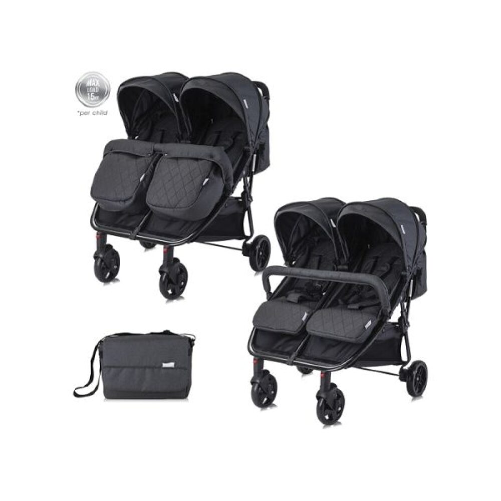 Lorelli Duo kolica za blizance sa torbom black