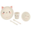Kikka Boo set posudja od bambusa Cat pink - Thumbnail Image 1