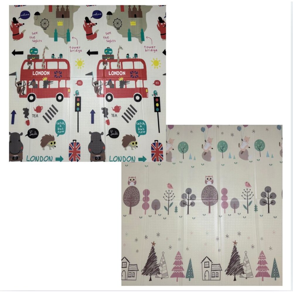 Boo sklopiva podloga za igru od pene sa dva lica 180x200x1cm WB-039/034