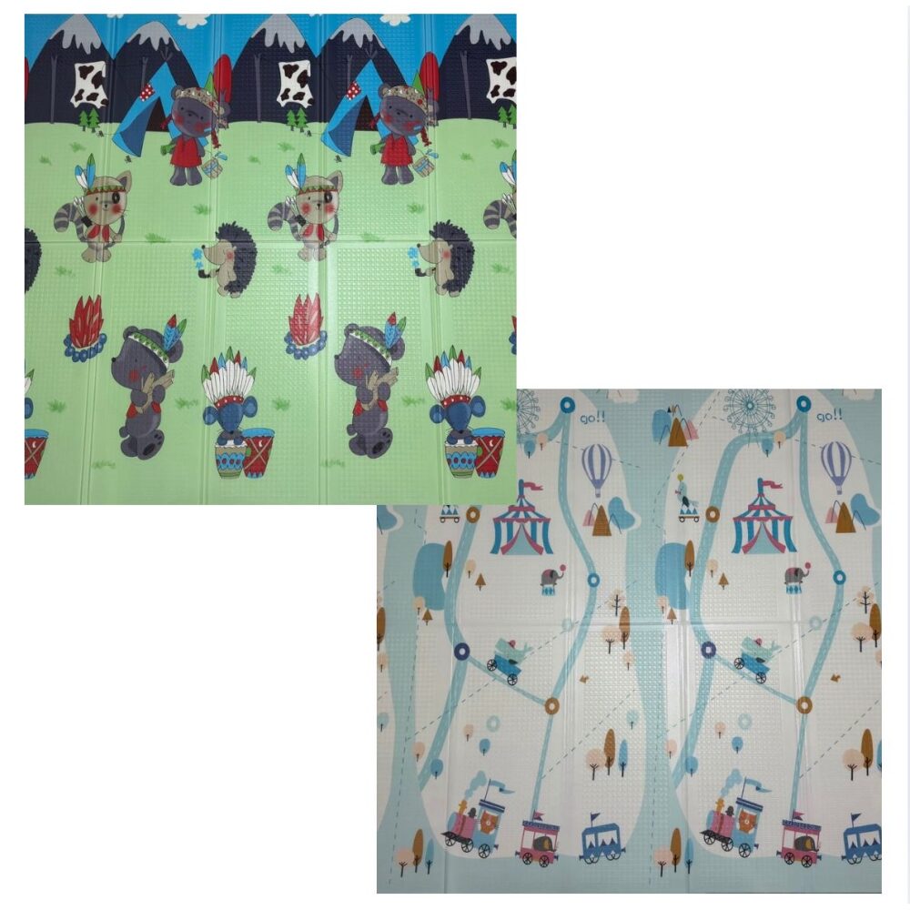 Boo sklopiva podloga za igru od pene sa dva lica 180x200x1cm WB-025/026