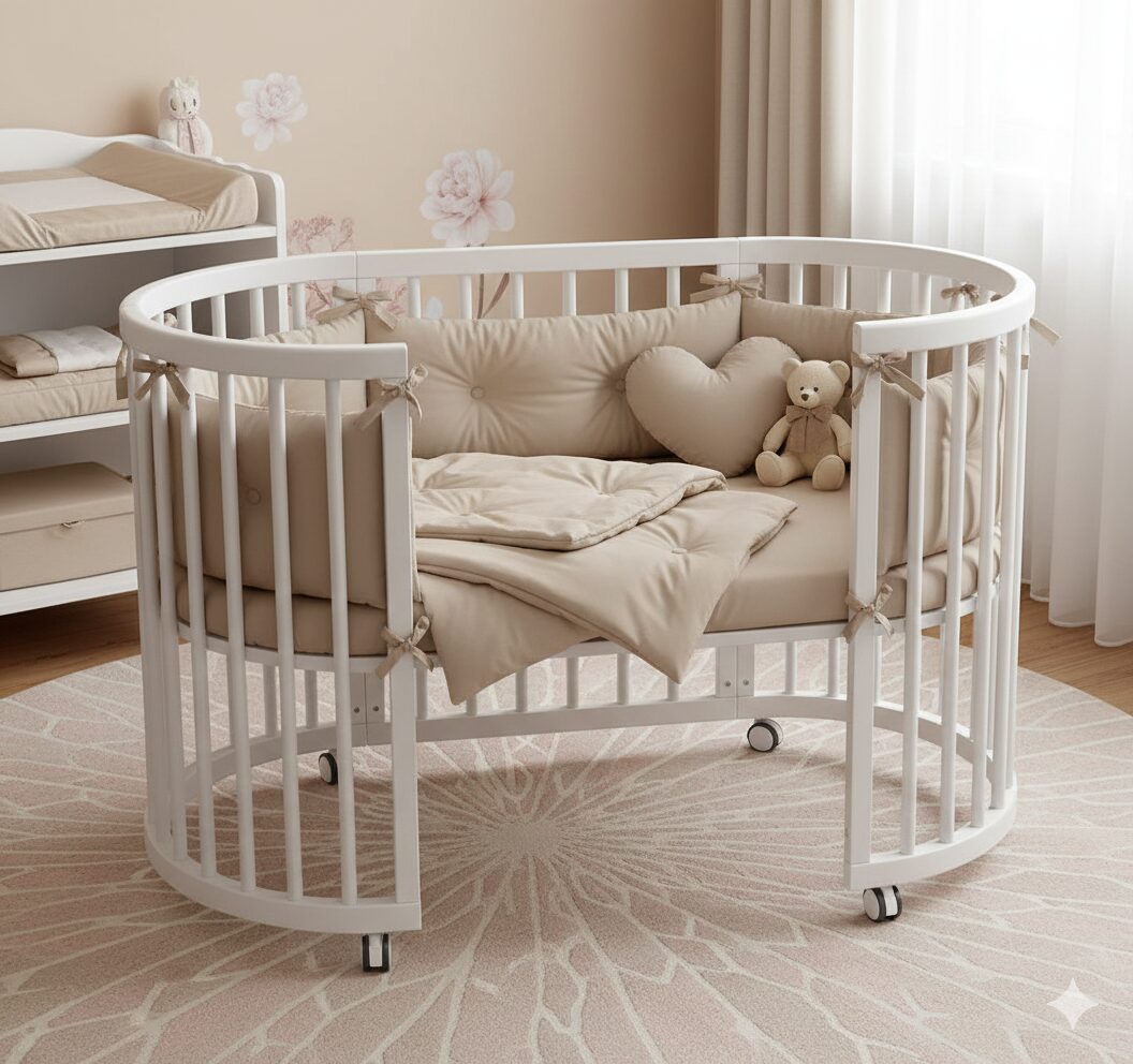 Dream okrugli krevetac za bebe 9u1 dusek gratis - Slika 4